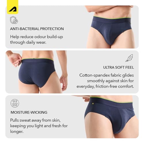 Image of Boldfit Briefs for Man Cotton Underwear for Men Breathable Anti Roll Waistband