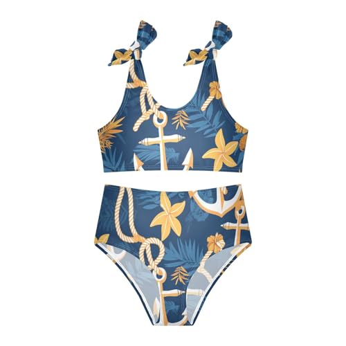KLL Anchors and Ropes Girls' Two Piece Bikini Sets Quick-Dry Swimsuits Swimming Suits Adjustable Shoulder Strap3