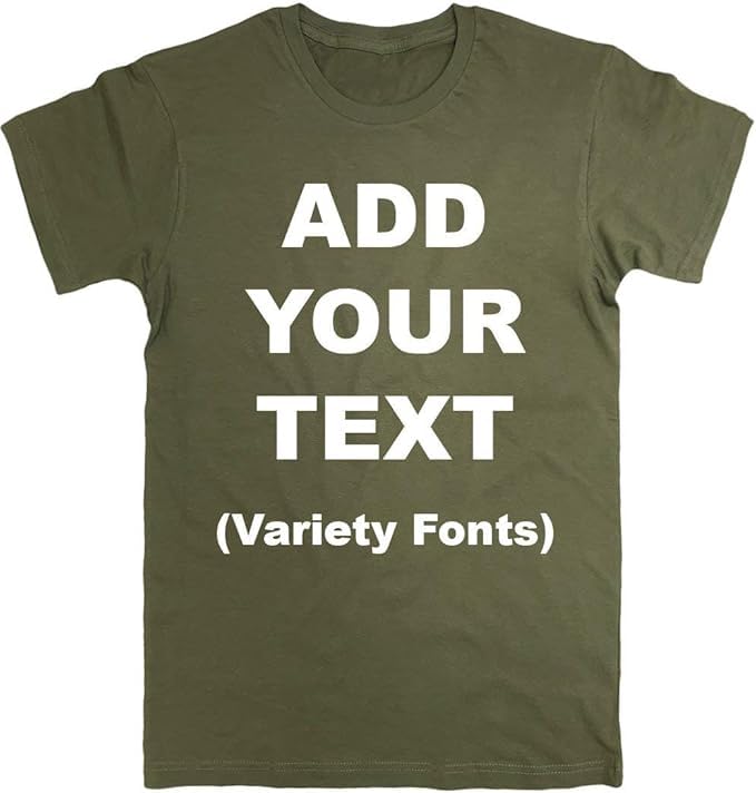 Customized T-shirt super soft with your words added, unisex cotton T-shirt for both men and women