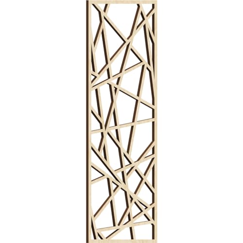 Image of Conway Decorative Pierced Fretwork Wood Wall Panels, 13 3 /8 inchW x 34 3 /8 inchH x 3 /8 inchT, Birch