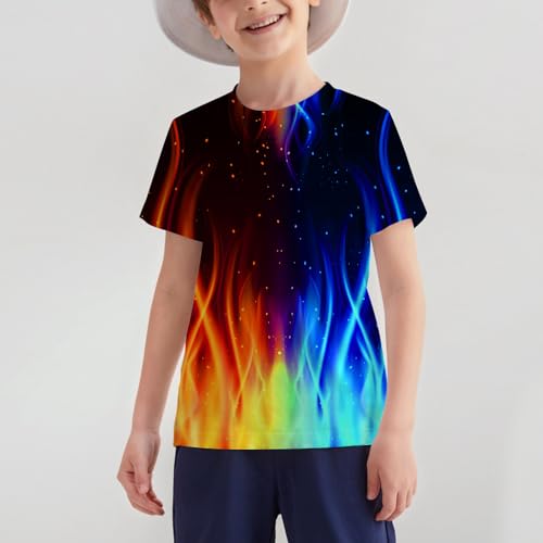 Image of Hgvoetty Boys Girls Graphic T-Shirts Kid 3D Casual Tops Tees for 6-16 Years | Youth Novelty Shirts, Bright Eye-Catching Design, Lightweight and Soft Material, Suit for Daily Sport, Party and School Wear