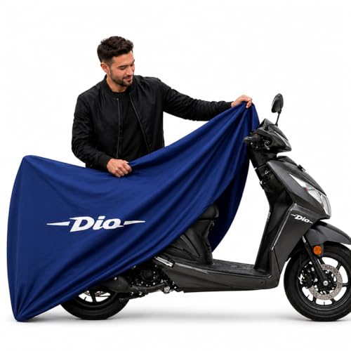 Image of Kayme Motorcycle Cover Waterproof Heavy Duty All Weather, Quad 4 Wheeler Cover Sun Rain Snow Protection (Blue, Dio)