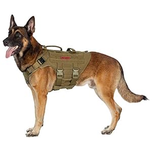 OneTigris K9 hondenharnas X Destroyer tactisch hondentuig 3 handgrepen Heavy Duty hondenvest met metalen gespen