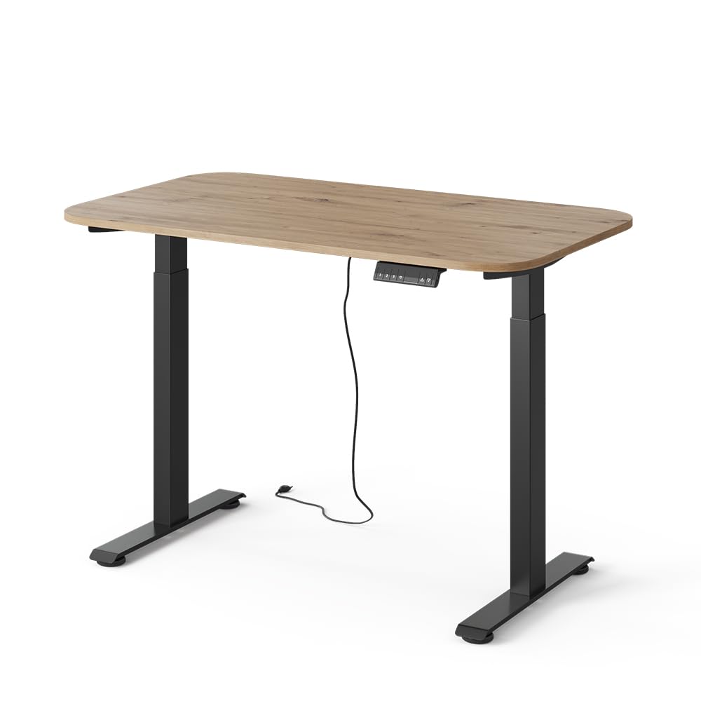 Vicco Bureau Elevate, Noir/Artisan, 120x70cm 2 Moteurs, Convient comme Poste de Travail ou Bureau Informatique