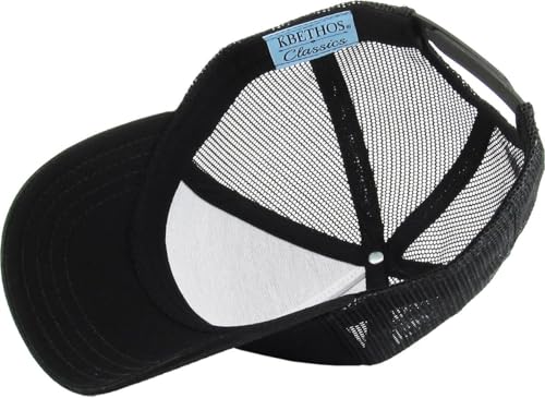 Image of KBETHOS Vintage Washed Distressed Cotton Dad Hat Baseball Cap Adjustable Polo Trucker Unisex Style Headwear Adjustable