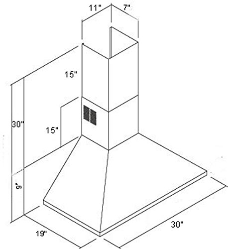 Nt Air Range Hood Wall Mounted Black Ch-105-Cs-Blk-30 #TOP2