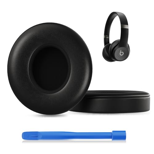 Solo 4 Almohadillas para auriculares, repuestos compatibles con Beats Solo 4 On-Ear Headphones (Negro) miniatura 1