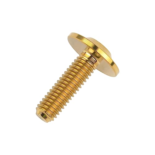 Image of Titanium Torx Head M6 x15 20mm Bolt Screw for Bicycle Motorcycle Car Modification Pack of 6 (Gold, M6x20mm)