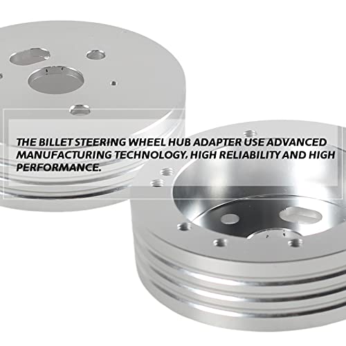 image for GSTP 5 & 6 Hole Billet Steering Wheel Hub Adapter, Silver