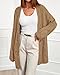 BTFBM Fall Fashion 2025 Chunky Cardigan Sweaters for Women Winter Open Front Cable Knit Button Long Cardigans Outerwear(Khaki, X-Large)