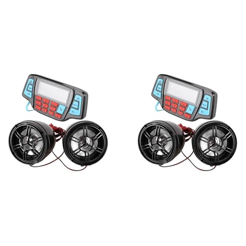 Lecteur de musique mp3 de moto étanche avec double haut-parleur stéréo