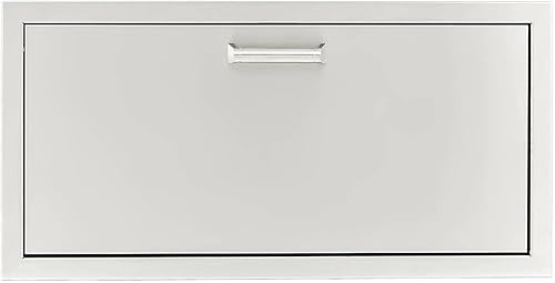 BBQGUYS Signature - Cajón de acceso único de acero inoxidable de 30 x 15 pulgadas Contempo