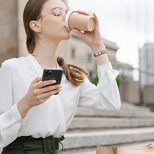 Wepro Straps Compatible with Apple Watch Strap 40mm 38mm 41mm 42mm for Women/Men, Stainless Steel Slim Replacement Metal Apple Watch Series 11 10 9 8 7 6 5 4/SE 3 Strap/SE2/SE/Ultra, Silver/Rosegold - Image 6