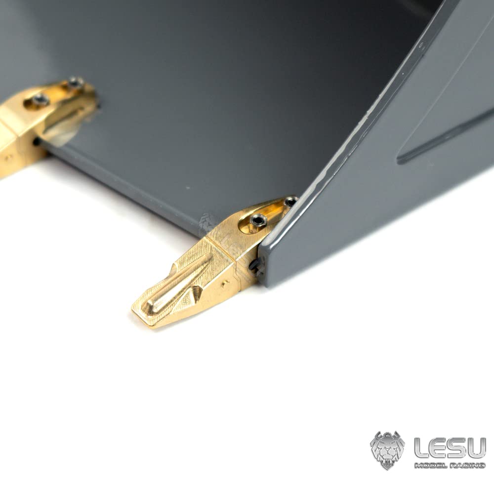 LESU 1/14 excavadora RC hidráulica pala plegable para ET35 excavadora niño juguete acero inoxidable gris pintado piezas de metal