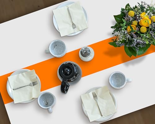 Nappe jetable plastique imperméable lot de 6 grandes dimensions pour buffet orange