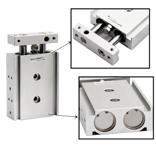 Vérin pneumatique double axe CXSM32-125 de haute précision avec double tige guidée