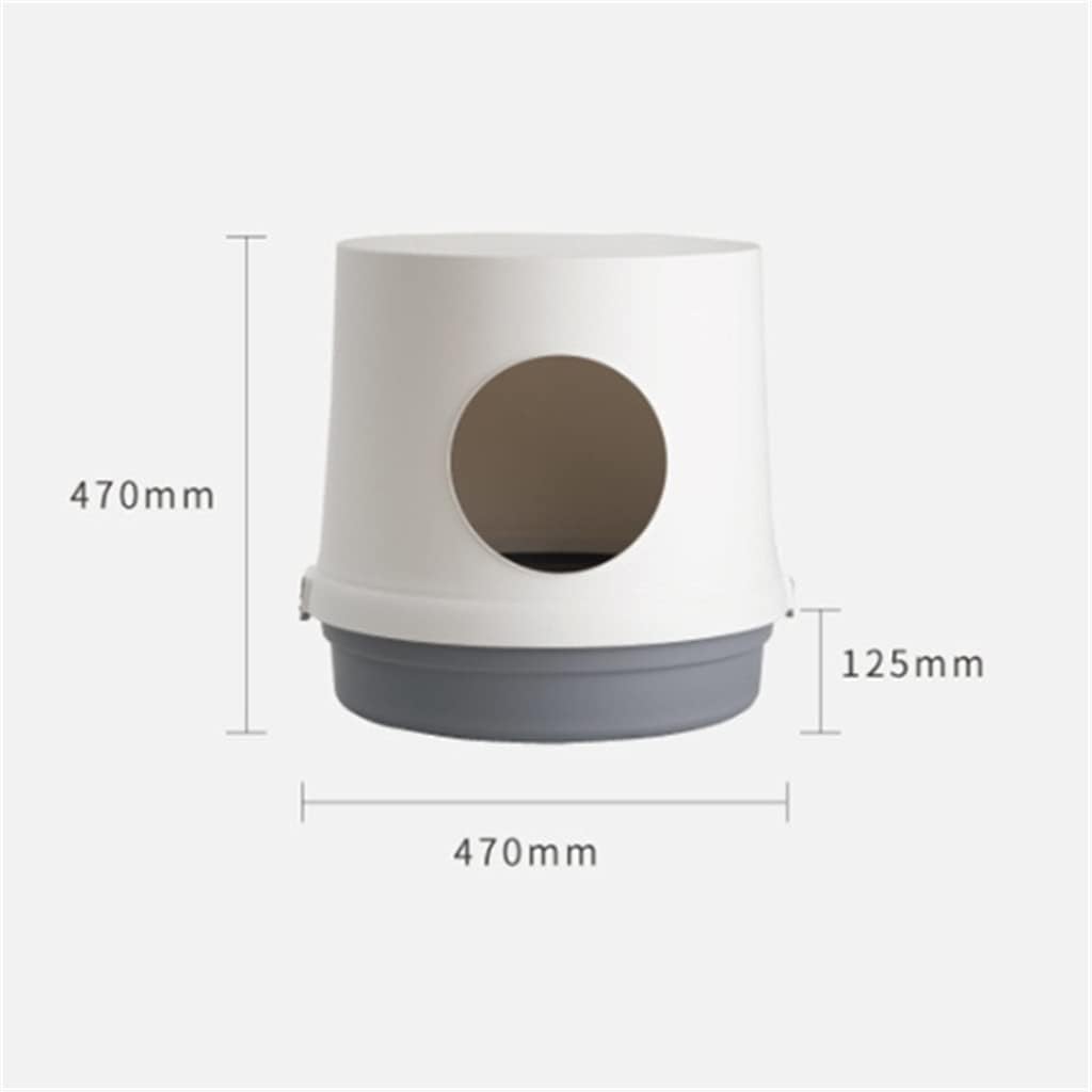 Tree Hole Cats Litter Box Big Pet Toilet Semi Open Large Se Cats Toilet Sandbox Cats WC Tray Scratching Board Pet Supplies (Color : Ice blue) (Ice Blue)