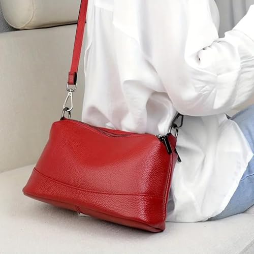 Genuine Leather Purses for Women Crossbody Bags Small Shoulder Clutch Phone Cross Body Phone Purses Handbags Trendy, red3