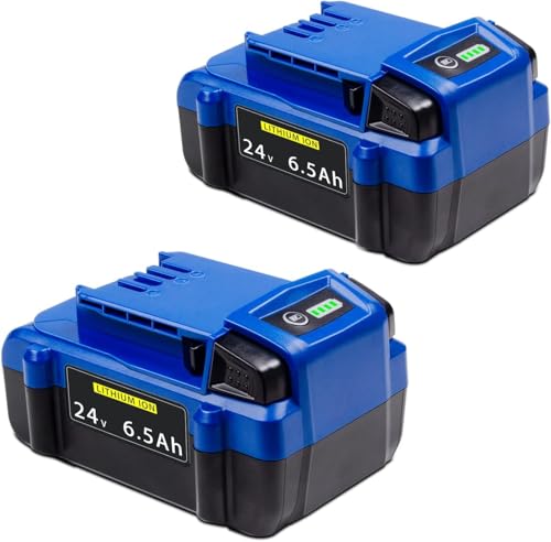DTK Replacement for Kobalt 24V Battery 6.5Ah Batteries KB624-03 KB524-03 KB424-03 KB224-03 KB124-03 Cordless Tool 2 Packs