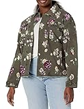 Levi's Women's Cotton Two Pocket High Low Shirt Jacket (Standard and Plus Sizes), Floral, X-Small