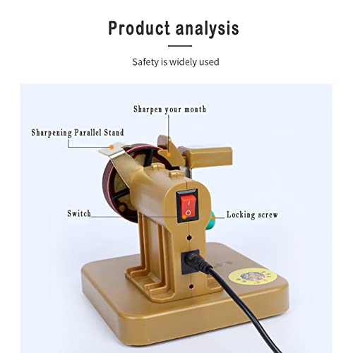 Afilador eléctrico profesional y mini lijadora para tijeras de peluquería, molienda rápida y pulido con alta concentricidad, base antideslizante a prueba de golpes, funcionamiento silencioso