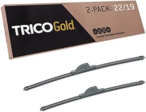 TRICO Gold® 22 & 19 Inch Pack of 2 Automotive Replacement Windshield Wiper Blades for My Car (18-2219), Easy DIY Install & Superior Road Visibility