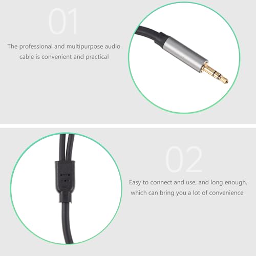 Cable de audio estéreo Kisangel con conector Jack doble miniatura 3