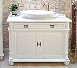 badmöbel shabby chic Inklusive Keramik-Waschbecken Großer Waschtisch Massivholz Waschbeckenunterschrank mit Waschbecken Landhaus Nostalgie Badmöbel Rustikal Shabby Chic