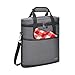 Kato Tirrinia - Borsa termica per vino con 3 bottiglie da viaggio, imbottita e con manico e tracolla regolabile, colore: grigio immagine