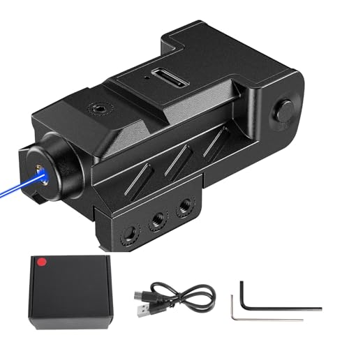Mirino laser tattico con laser rosso, compatibile con slitte Picatinny/Weaver