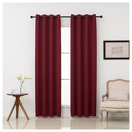 Pickluc Burgundy Blackout Curtains