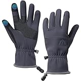 Monimo Winterhandschuhe Damen Fahrradhandschuhe Wasserdicht mit Touchscreen für Fahren Laufen Workout Wandern Sport, grau, M
