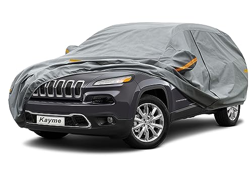 Image of Kayme Heavy Duty SUV Car Cover Custom Fit Jeep Cherokee (2013-2025) Waterproof All Weather for Automobiles, Full Exterior Covers Sun Rain UV Protection.（Deliver About 3-10 Days）