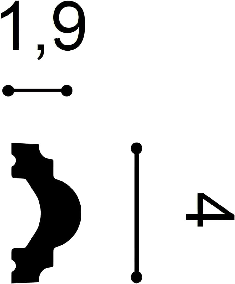 1 Sample Piece S-PX120 Orac Decor AXXENT Sample Panel Moulding Dado Rail Length Approx. 10 cm