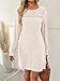 AUTOMET Womens Long Sleeve Sweater Dresses Casual Fall Winter Dress Work Fashion 2025 Crew Neck Lace Mini Dressy Cute Sexy Comfy Clothes Beige XL