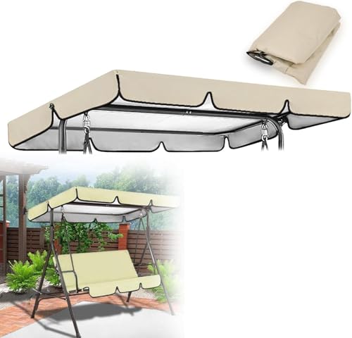 Auvent de balançoire, pare-soleil Hollywood, auvent universel, 2 places, étanche, for balançoire de jardin, 164x114,15 cm(A)