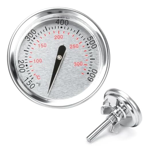 Denmay 60540 7581 GRILL Thermometer für Weber Spirit II & I 200/300, Q-Serie, Grillthermometer Ersatz für Weber Holzkohlegrill Spirit E/S 210, 220, 310 Grill, Ø 4,6cm