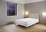 IZTOSS Matelas 140x190CM Mousse avec Cadre de Lit en Bois avec Tete Ensemble