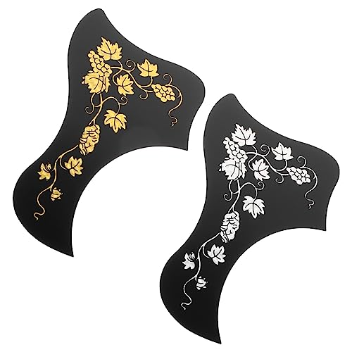 STOBOK 2個 ギターピックガードステッカー 室内装飾用品 ギタースクラッチプレート エレキピックアップ プロテクターデ 低音ピック 粘着ピックガード ベース 塩ビ