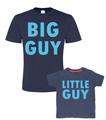 Ensemble t-shirt père et fils Edward Sinclair bleu marine en coton