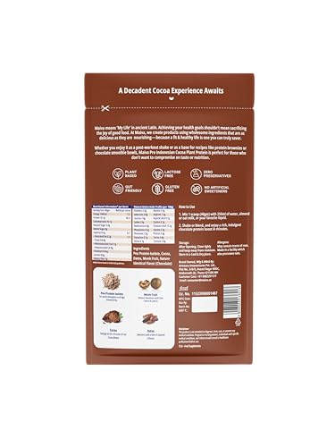 Image of Maiva Pro | Plant Protein Isolate - Indonesian Cocoa - 40gm (Pack of 5) | 25g Protein, 5g BCAA | Essential Amino Acids | Gut Friendly, Easy to Digest | Real Dates | Vegan, Dairy Free, No Preservatives
