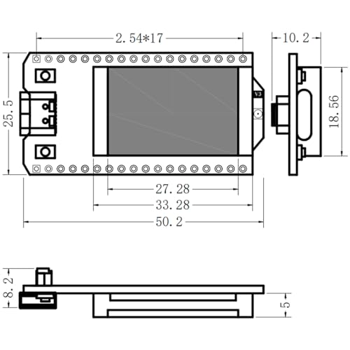 MakerFocus 2pcs ESP32 LoRa V3 Development Board with 915 MHz Antenna Integrated WiFi Bluetooth SX1262 CP2102 0.96-inch OLED Display Type C Interface for Meshtastic IoT Arduino Intelligent Scenes - Image 8