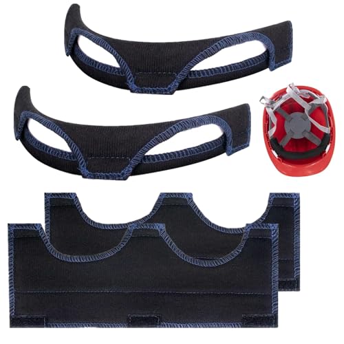 4 Pack Sweat Wicking Hard Hat Sweatband, Reusable Cotton Helmet Sweat Bands, Welding Hard Hats Replacement Liner, Helmet Comforter Pad for Hard Hat Accessories