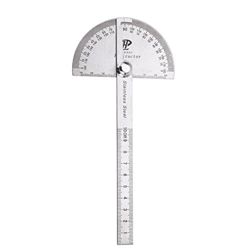 Image of Degree /Angle Finder Arm Rule Professional Metal 8 inch inch Ruler (200mm) 0-180 Degrees Measurement with Adjustable Screw Degree Protractor
