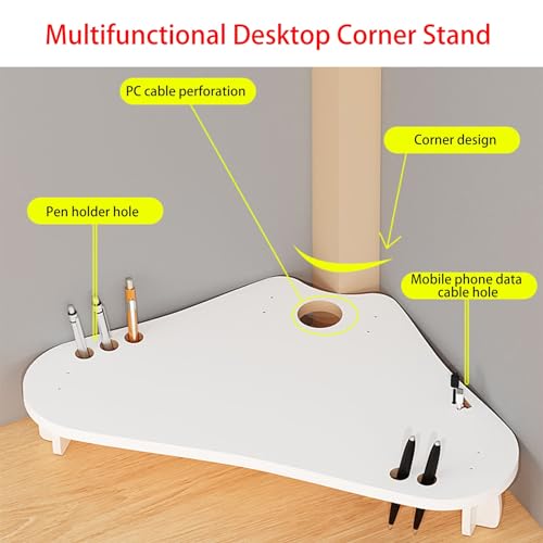 Support d'écran de moniteur triangulaire en bois au design épuré et durable - 3