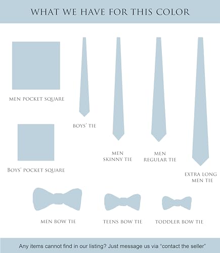 Image of Boy's Solid Tie with Pocket Square Set, Regular Necktie for Children and Kids, Self-Tied