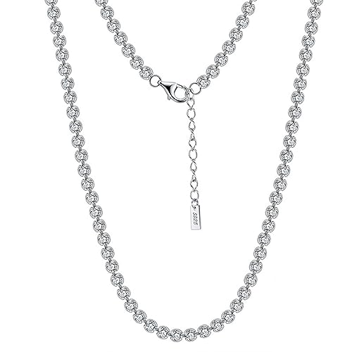Collier femme en argent 925 chaîne tennis pour illuminer vos tenues chic