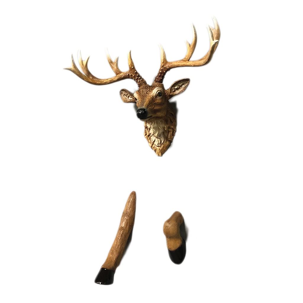 Tête de cerf effet relief pour porche et maison
