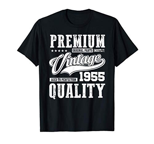 Premium Vintage Style Born In 1955 Birthday Gift Camiseta