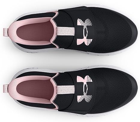 Under Armour Girls Grade School Flash Running Shoe, (001) Black/Prime Pink/Prime Pink, 4.5 Big Kid | Image 3
